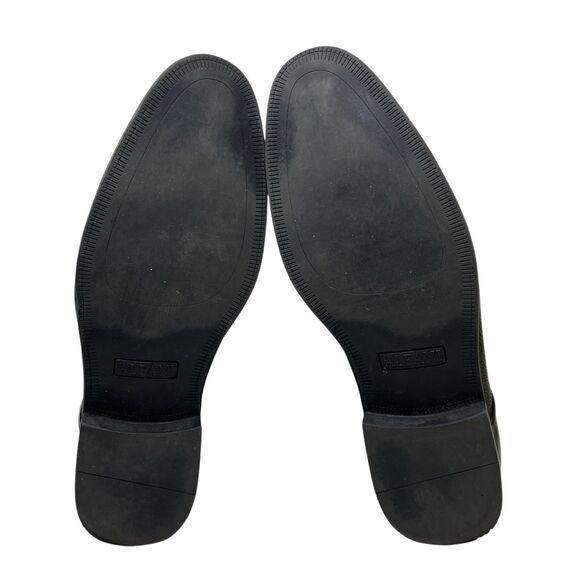 Alfani Mens‎ 9.5 Cap Toe Leather Ankle Boots Black Textured Dress Lace Up READ* main image 9